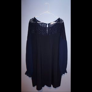 Navy lace dress